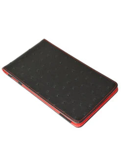 On Par Scorecard Holder Ostrich Print Black/Red
