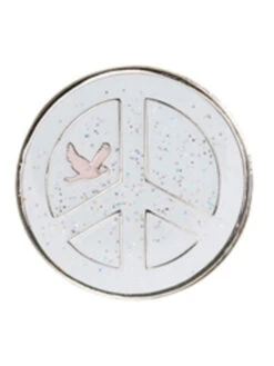 Navika Glitzy Peace White Ball Marker
