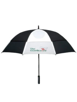 GustBuster Pro Series Gold Umbrella 62 Inch Black/White